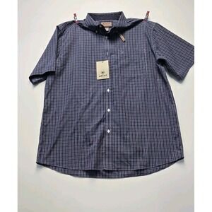 Ariat Men's XL Wrinkle Free Classic Fit Button Down Shirt Blue Plaid NWT
